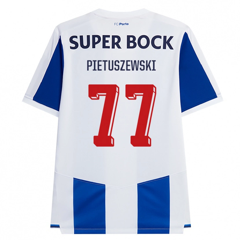 Danxen Męski Oskar Pietuszewski #77 Niebieski Biały Czerwony Domowa Koszulka 2026/27 Koszulki Klubowe
