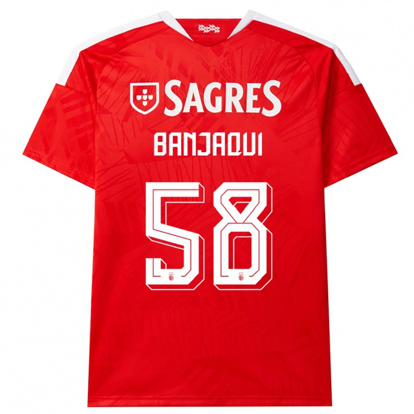 Danxen Męski Daniel Banjaqui #58 Czerwony Biały Żółty Domowa Koszulka 2026/27 Koszulki Klubowe