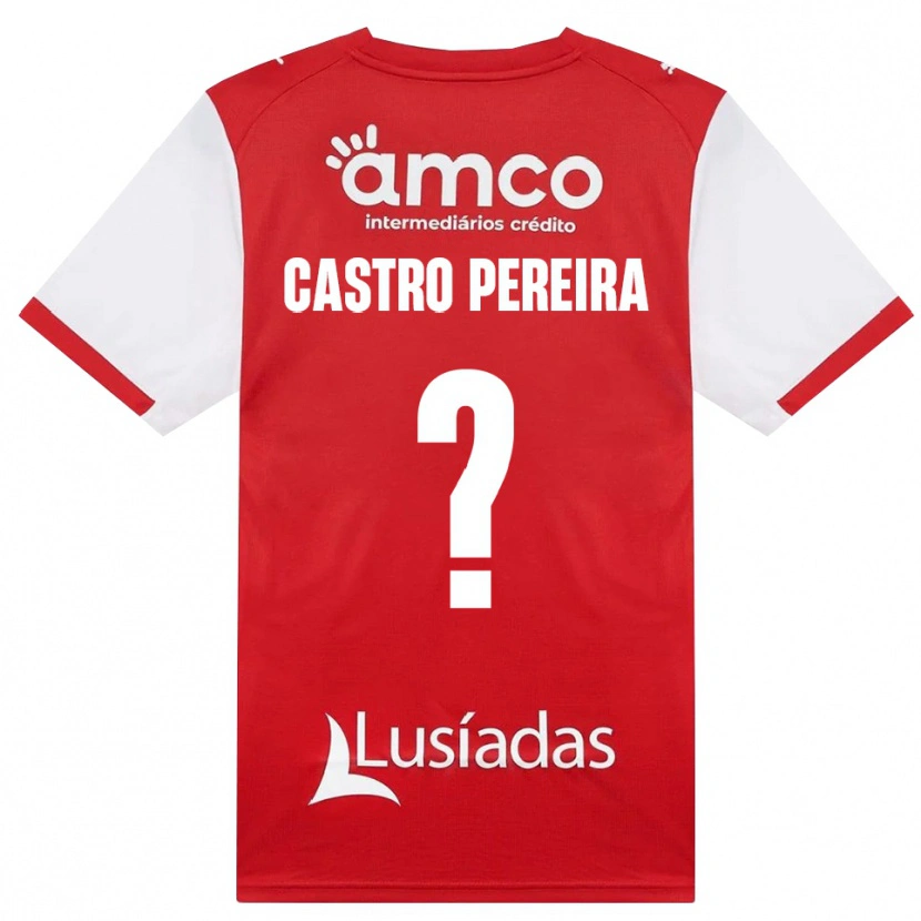 Danxen Męski Rodrigo Castro Pereira #0 Biały Czerwony Czarny Domowa Koszulka 2026/27 Koszulki Klubowe