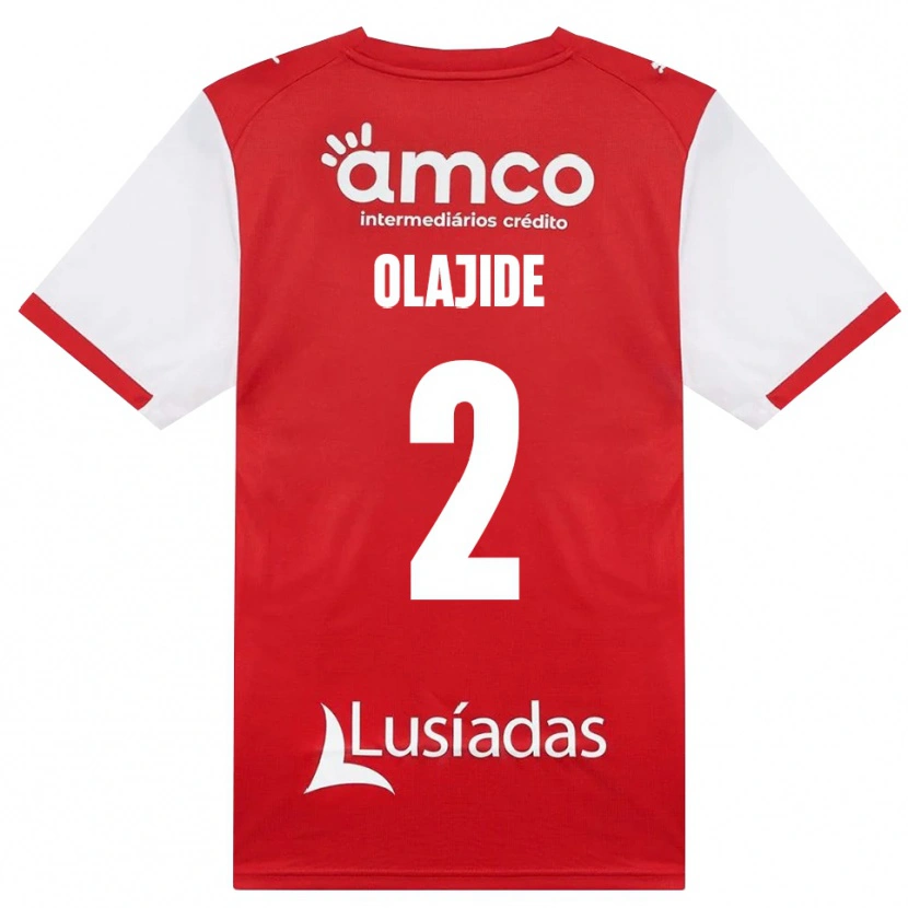 Danxen Męski Mustapha Olajide #2 Biały Czerwony Czarny Domowa Koszulka 2026/27 Koszulki Klubowe