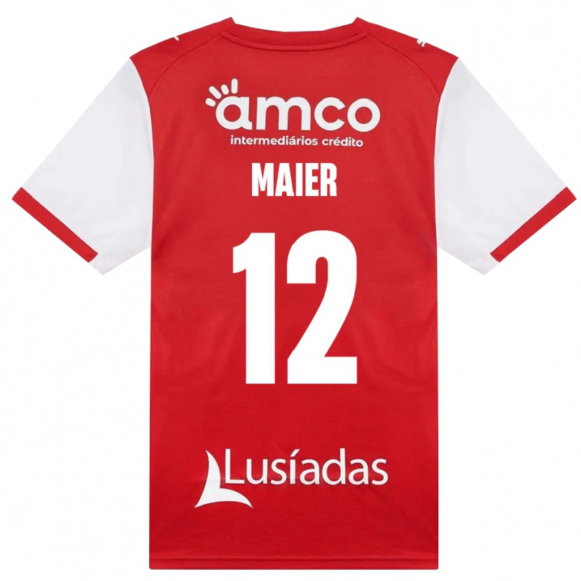 Danxen Męski Merse Maier #12 Biały Czerwony Czarny Domowa Koszulka 2026/27 Koszulki Klubowe