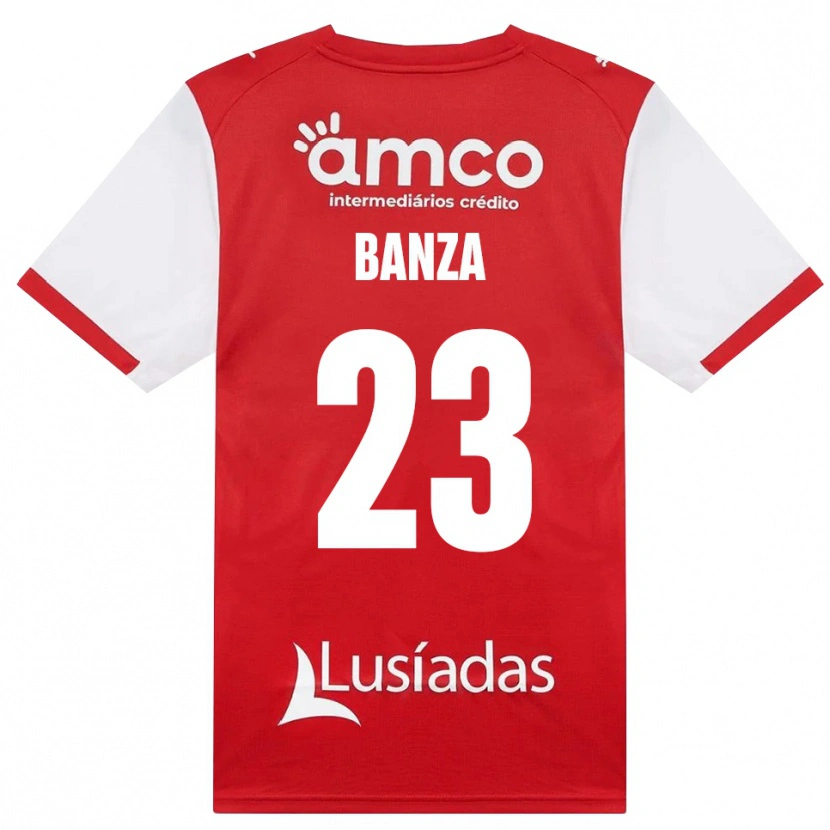 Danxen Męski Simon Banza #23 Biały Czerwony Czarny Domowa Koszulka 2026/27 Koszulki Klubowe