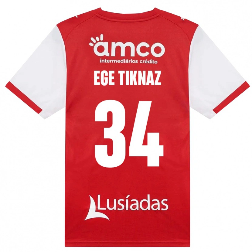 Danxen Męski Demir Ege Tıknaz #34 Biały Czerwony Czarny Domowa Koszulka 2026/27 Koszulki Klubowe