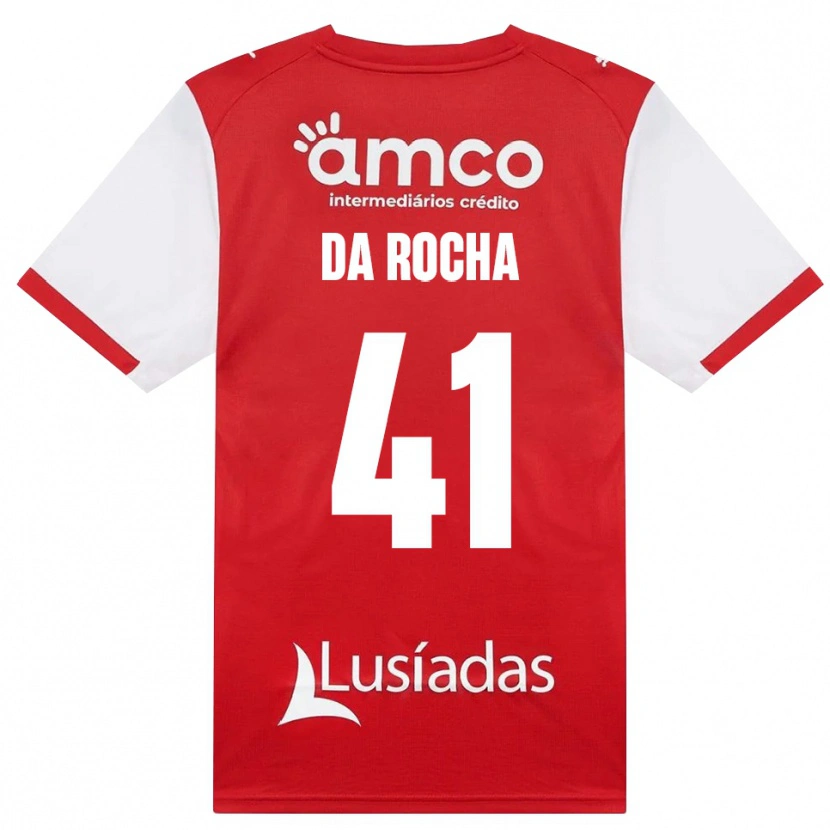 Danxen Męski Yanis Da Rocha #41 Biały Czerwony Czarny Domowa Koszulka 2026/27 Koszulki Klubowe