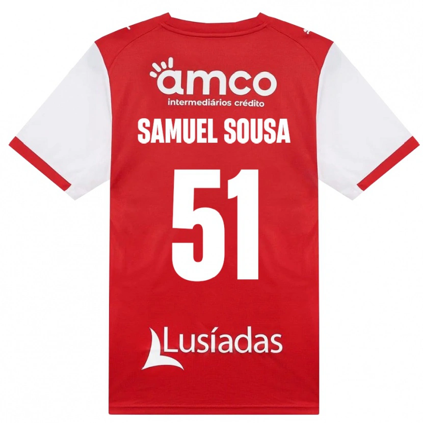 Danxen Męski Samuel Sousa #51 Biały Czerwony Czarny Domowa Koszulka 2026/27 Koszulki Klubowe