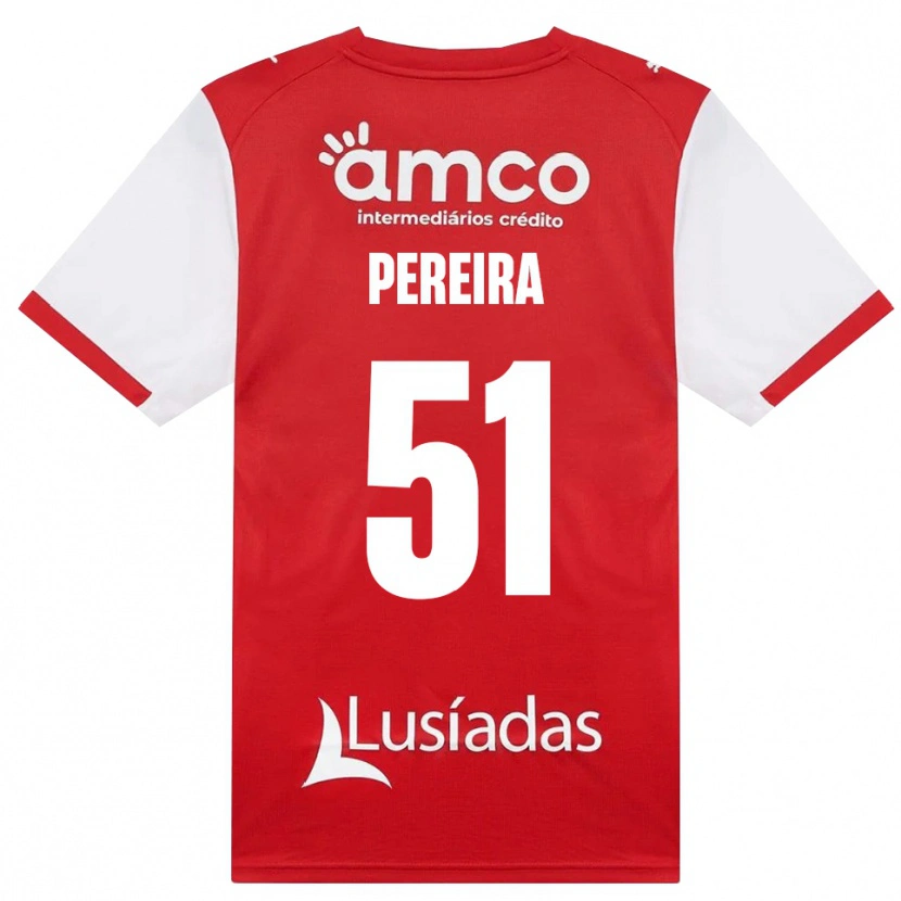 Danxen Męski Evy Pereira #51 Biały Czerwony Czarny Domowa Koszulka 2026/27 Koszulki Klubowe