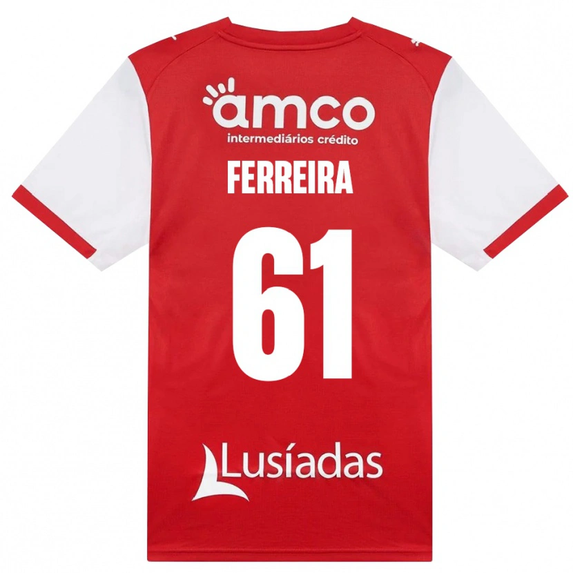 Danxen Męski Tiago Ferreira #61 Biały Czerwony Czarny Domowa Koszulka 2026/27 Koszulki Klubowe