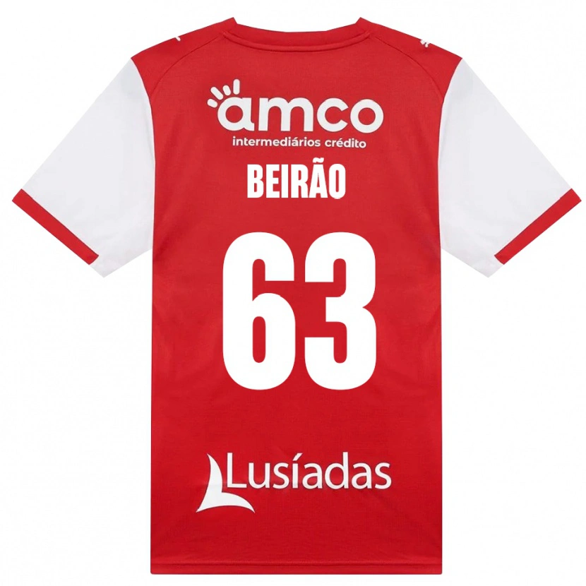 Danxen Męski Rodrigo Beirão #63 Biały Czerwony Czarny Domowa Koszulka 2026/27 Koszulki Klubowe