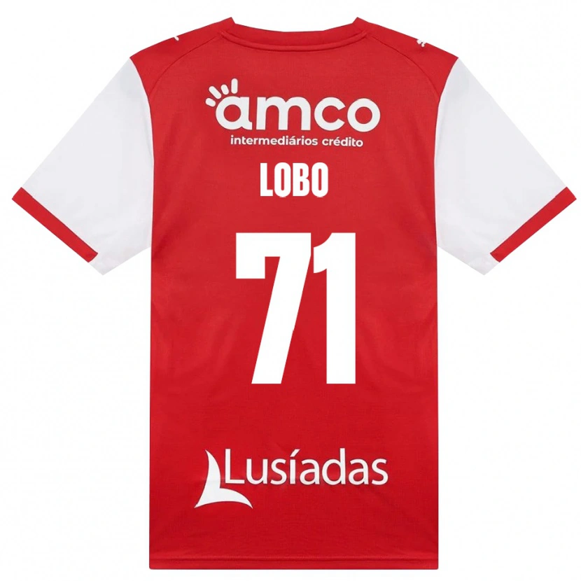 Danxen Męski Diogo Lobo #71 Biały Czerwony Czarny Domowa Koszulka 2026/27 Koszulki Klubowe