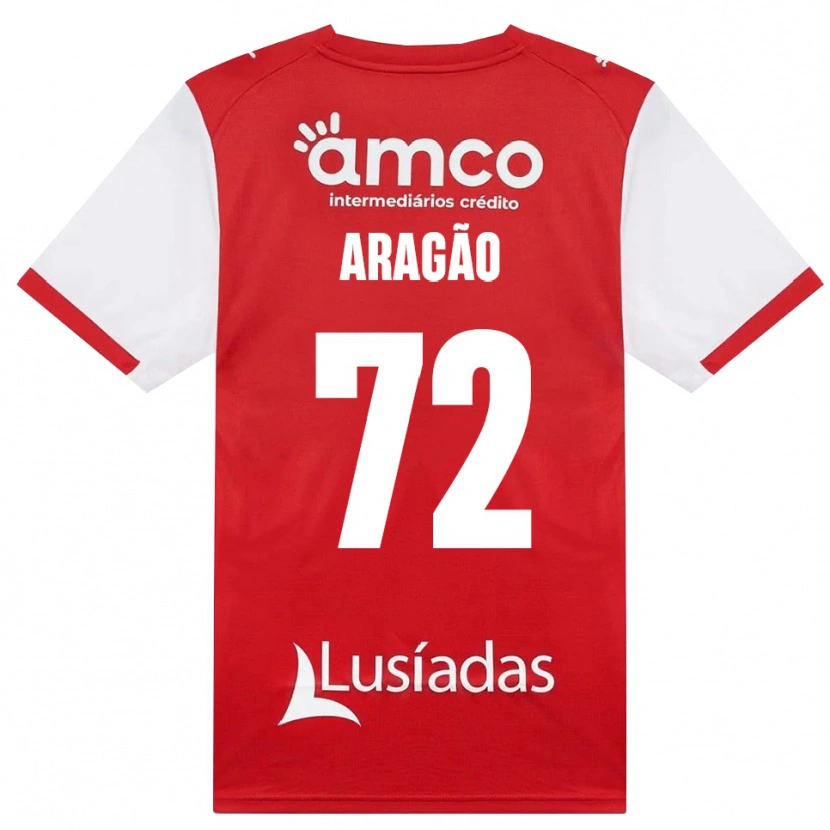 Danxen Męski João Aragão #72 Biały Czerwony Czarny Domowa Koszulka 2026/27 Koszulki Klubowe