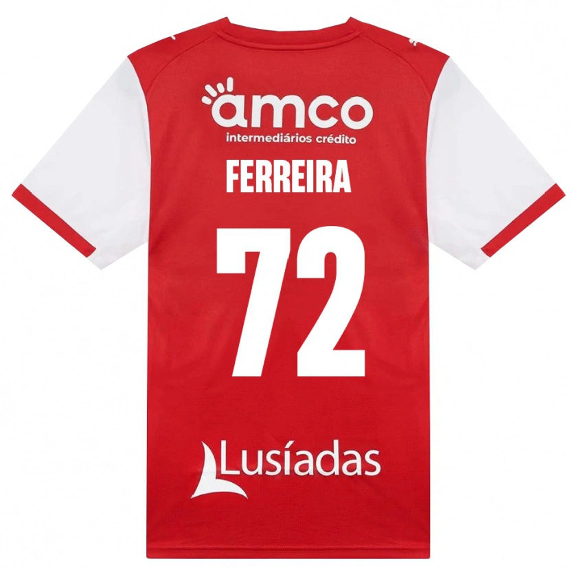 Danxen Męski André Ferreira #72 Biały Czerwony Czarny Domowa Koszulka 2026/27 Koszulki Klubowe