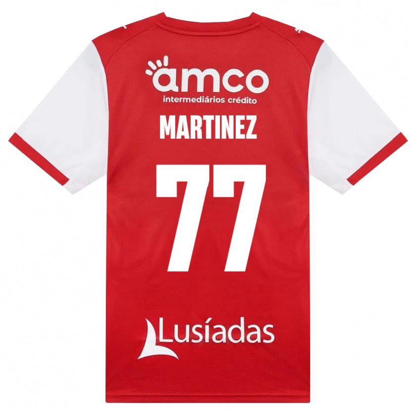 Danxen Męski Gabri Martínez #77 Biały Czerwony Czarny Domowa Koszulka 2026/27 Koszulki Klubowe