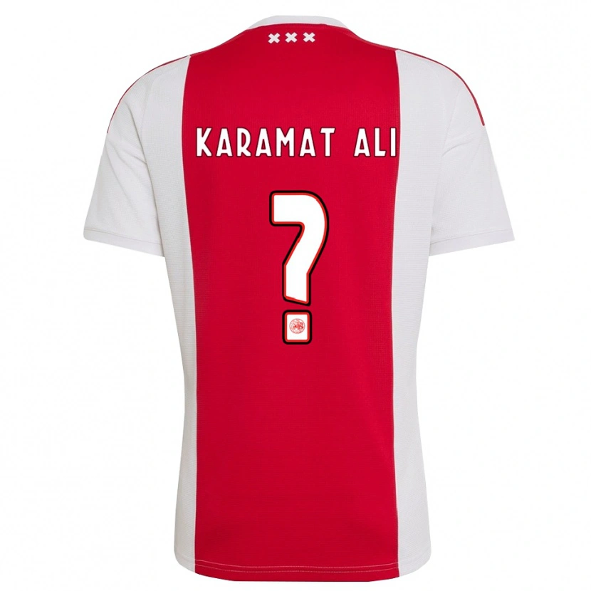 Danxen Męski Yaïr Karamat Ali #0 Czerwony Biały Żółty Domowa Koszulka 2026/27 Koszulki Klubowe