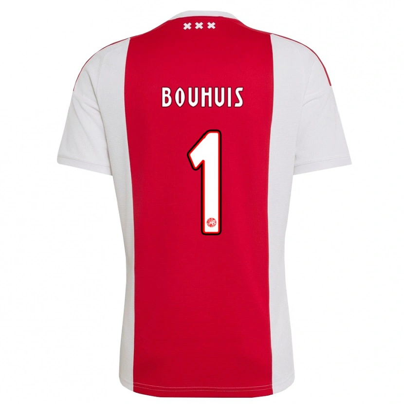 Danxen Męski Jens Bouhuis #1 Czerwony Biały Żółty Domowa Koszulka 2026/27 Koszulki Klubowe