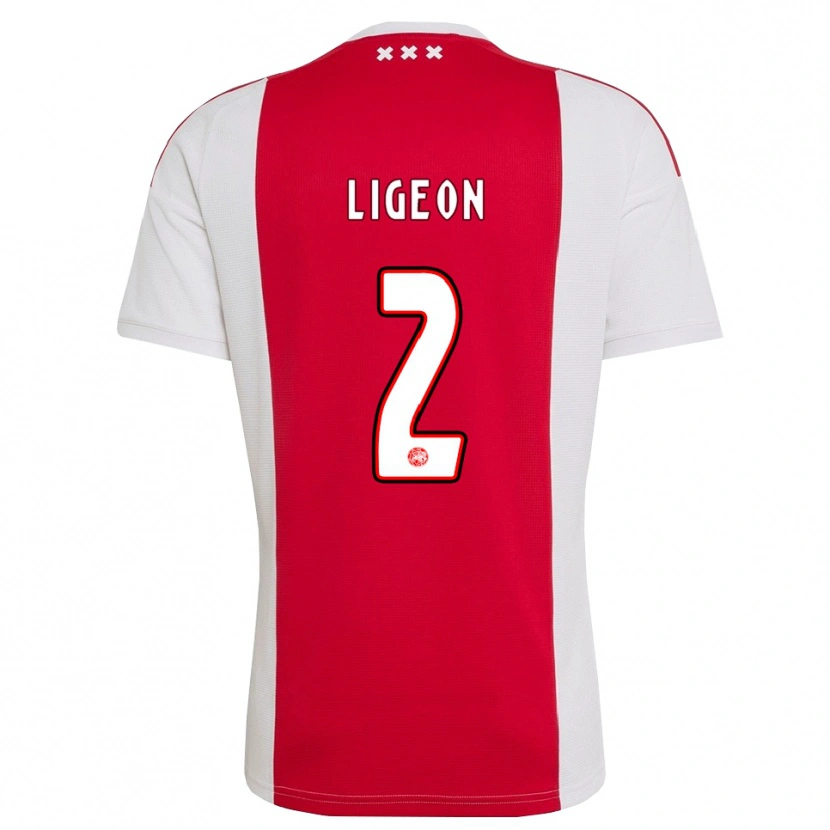 Danxen Męski Ruben Ligeon #2 Czerwony Biały Żółty Domowa Koszulka 2026/27 Koszulki Klubowe