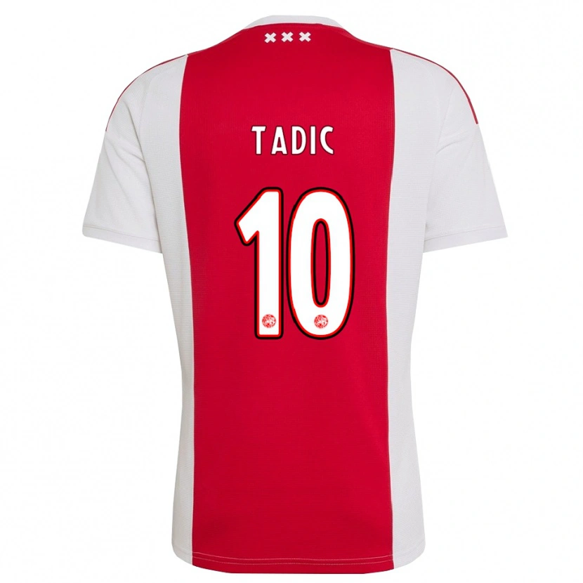 Danxen Męski Dusan Tadic #10 Czerwony Biały Żółty Domowa Koszulka 2026/27 Koszulki Klubowe
