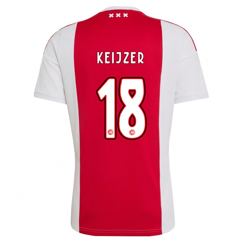Danxen Męski Milicia Keijzer #18 Czerwony Biały Żółty Domowa Koszulka 2026/27 Koszulki Klubowe