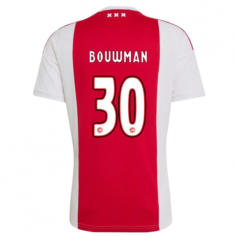 Danxen Męski Aaron Bouwman #30 Czerwony Biały Żółty Domowa Koszulka 2026/27 Koszulki Klubowe