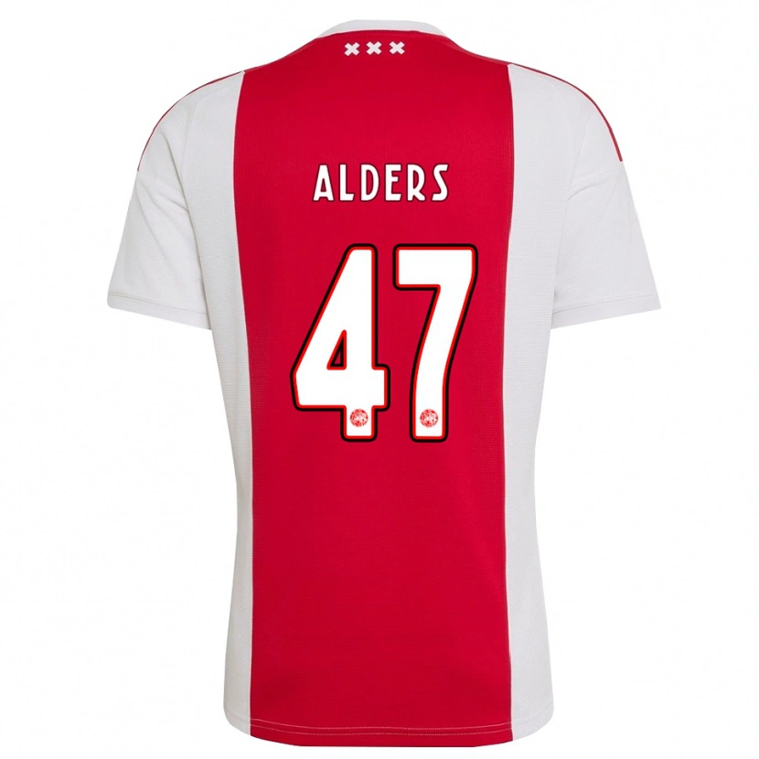 Danxen Męski Gerald Alders #47 Czerwony Biały Żółty Domowa Koszulka 2026/27 Koszulki Klubowe