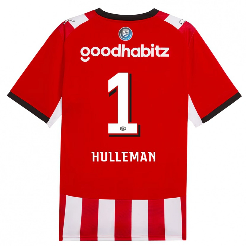 Danxen Męski Daan Hulleman #1 Czerwony Biały Czarny Domowa Koszulka 2026/27 Koszulki Klubowe