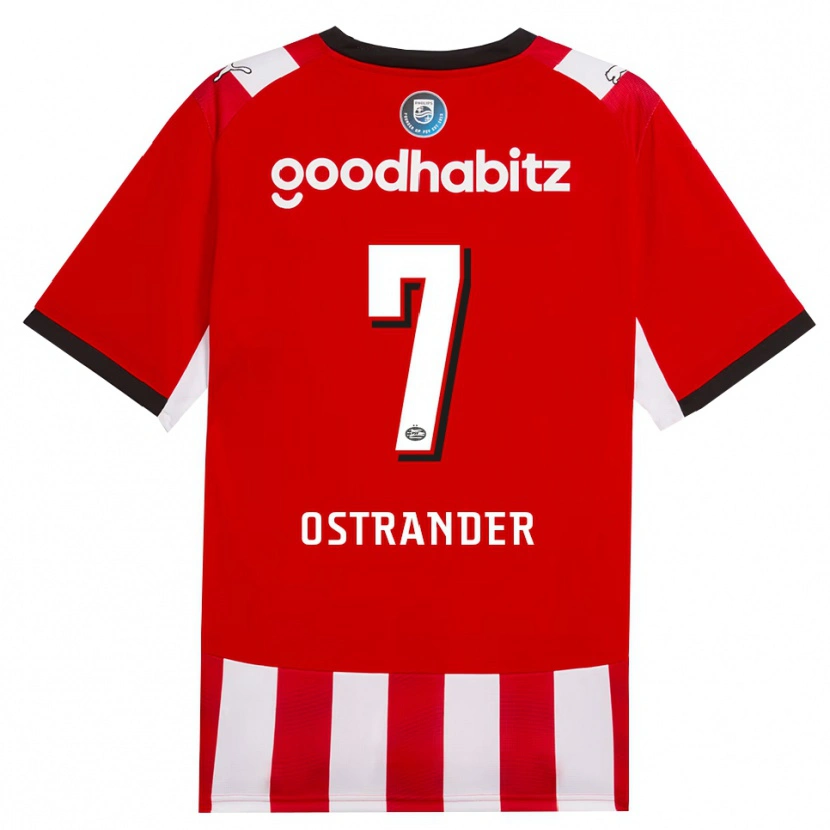 Danxen Męski William Ostrander #7 Czerwony Biały Czarny Domowa Koszulka 2026/27 Koszulki Klubowe