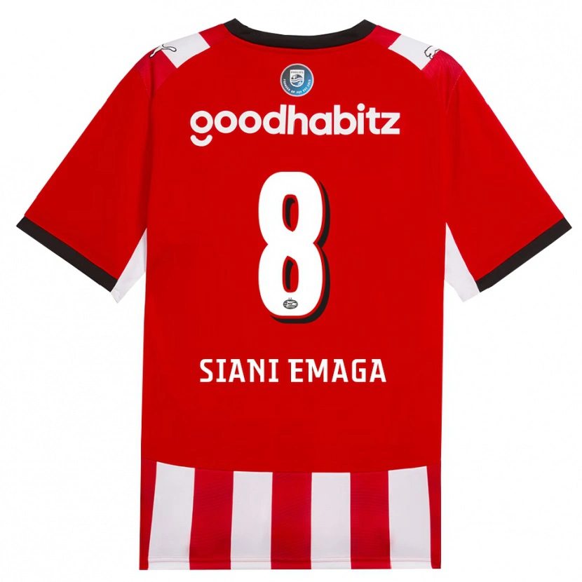 Danxen Męski Ezechiel Siani Emaga #8 Czerwony Biały Czarny Domowa Koszulka 2026/27 Koszulki Klubowe