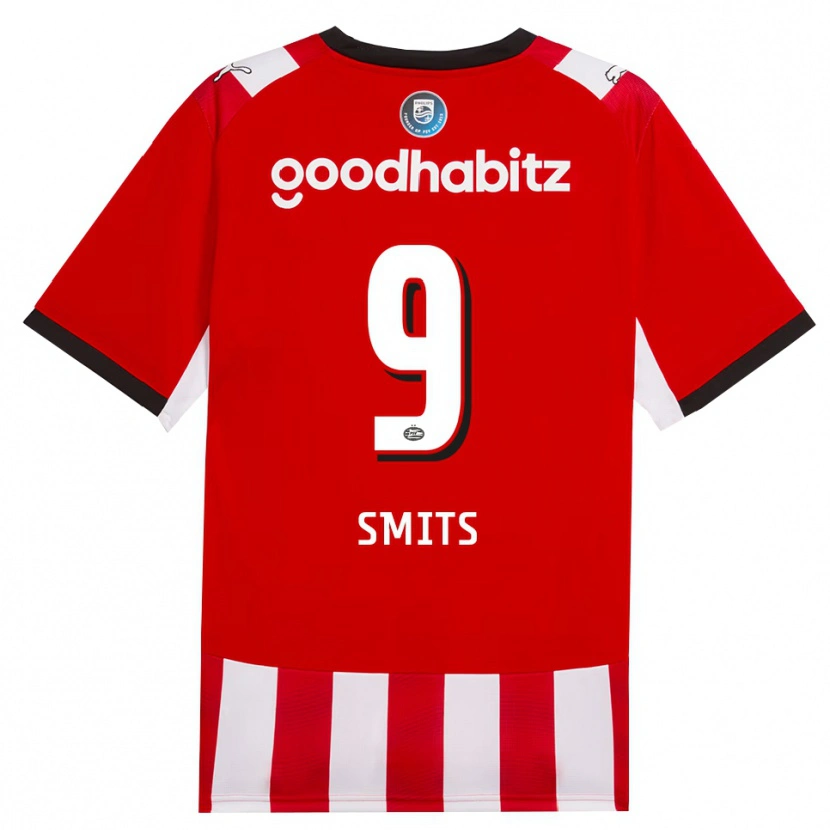 Danxen Męski Joelle Smits #9 Czerwony Biały Czarny Domowa Koszulka 2026/27 Koszulki Klubowe