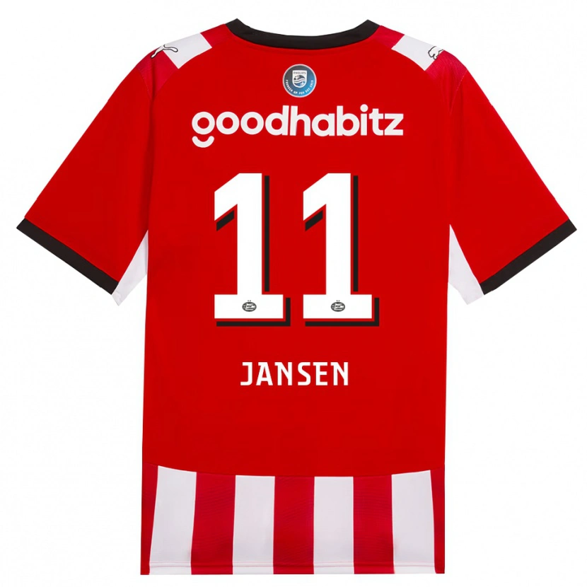 Danxen Męski Renate Jansen #11 Czerwony Biały Czarny Domowa Koszulka 2026/27 Koszulki Klubowe