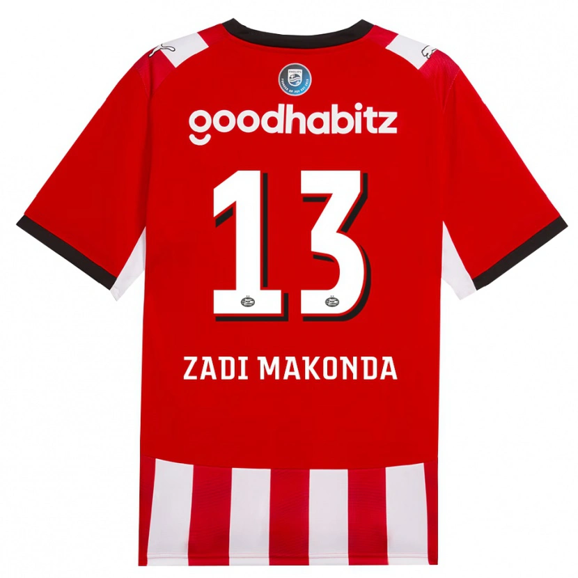 Danxen Męski David Zadi Makonda #13 Czerwony Biały Czarny Domowa Koszulka 2026/27 Koszulki Klubowe