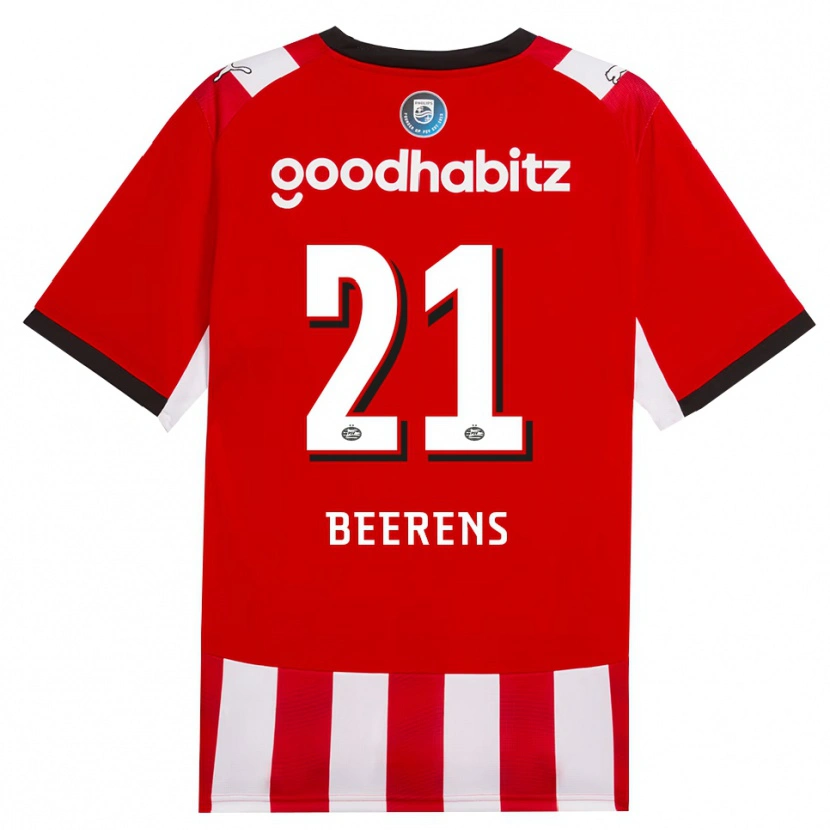 Danxen Męski Jairo Beerens #21 Czerwony Biały Czarny Domowa Koszulka 2026/27 Koszulki Klubowe