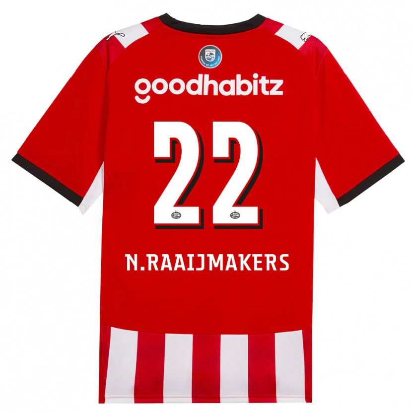Danxen Męski Niels Raaijmakers #22 Czerwony Biały Czarny Domowa Koszulka 2026/27 Koszulki Klubowe