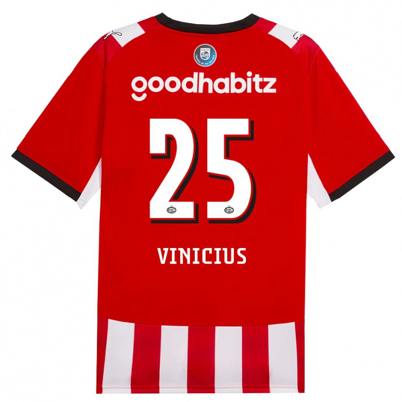 Danxen Męski Carlos Vinicius #25 Czerwony Biały Czarny Domowa Koszulka 2026/27 Koszulki Klubowe
