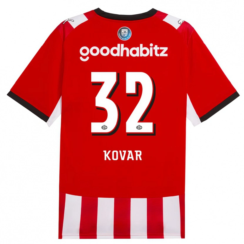 Danxen Męski Matej Kovar #32 Czerwony Biały Czarny Domowa Koszulka 2026/27 Koszulki Klubowe