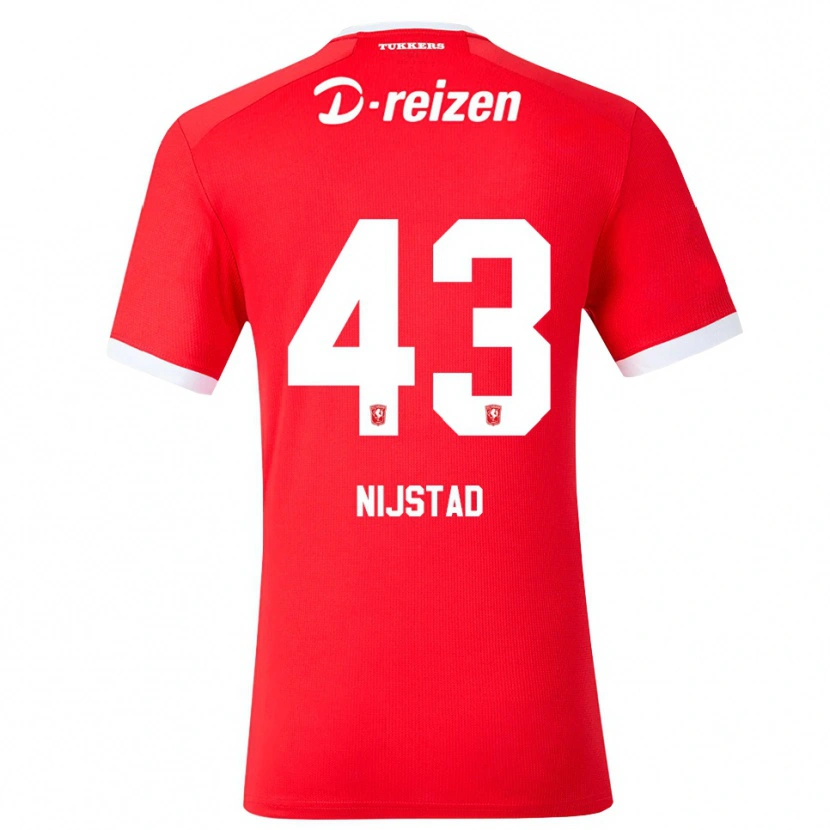 Danxen Męski Ruud Nijstad #43 Czerwony Biały Domowa Koszulka 2026/27 Koszulki Klubowe