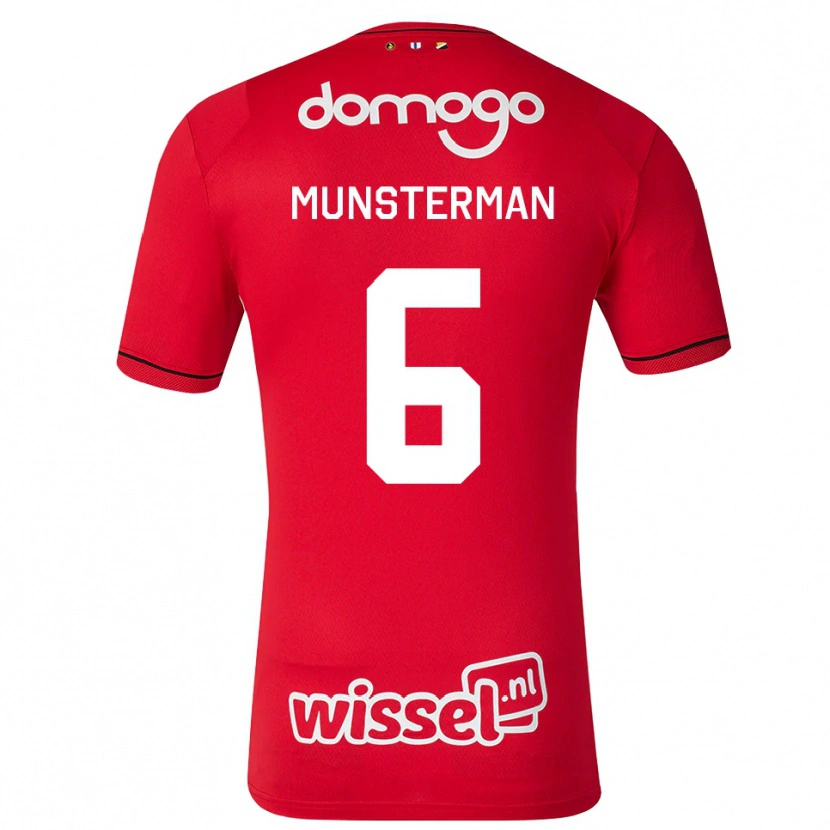 Danxen Męski Marthe Munsterman #6 Czerwony Biały Czarny Domowa Koszulka 2026/27 Koszulki Klubowe