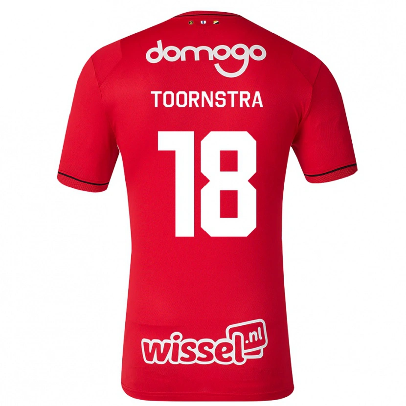 Danxen Męski Jens Toornstra #18 Czerwony Biały Czarny Domowa Koszulka 2026/27 Koszulki Klubowe