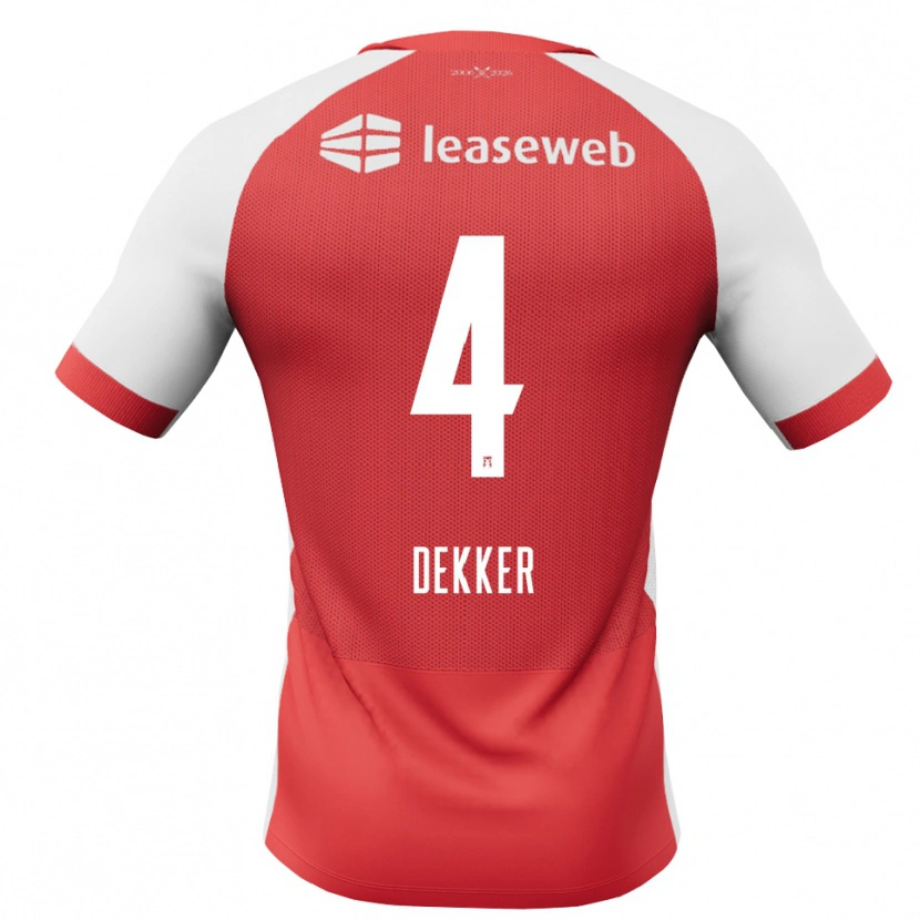 Danxen Męski Maxim Dekker #4 Czerwony Biały Czarny Domowa Koszulka 2026/27 Koszulki Klubowe