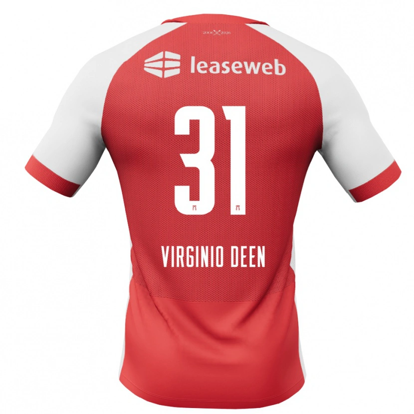 Danxen Męski Daniël Virginio Deen #31 Czerwony Biały Czarny Domowa Koszulka 2026/27 Koszulki Klubowe