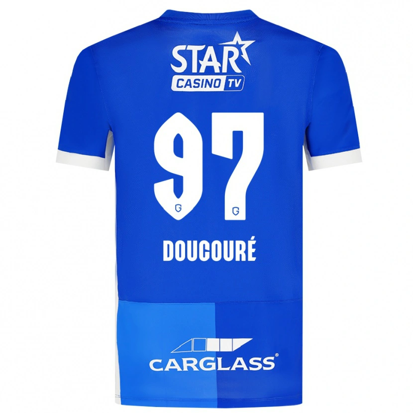 Danxen Męski Emile Doucouré #97 Średni Niebieski Królewski Niebieski Biały Domowa Koszulka 2026/27 Koszulki Klubowe