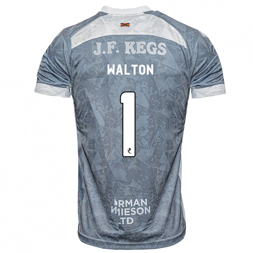 Danxen Męski Jack Walton #1 Jasny Szary Łupek Wyjazdowa Koszulka 2026/27 Koszulki Klubowe