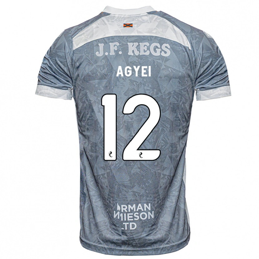 Danxen Męski Emmanuel Agyei #12 Jasny Szary Łupek Wyjazdowa Koszulka 2026/27 Koszulki Klubowe
