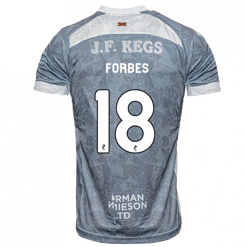 Danxen Męski Michael Forbes #18 Jasny Szary Łupek Wyjazdowa Koszulka 2026/27 Koszulki Klubowe