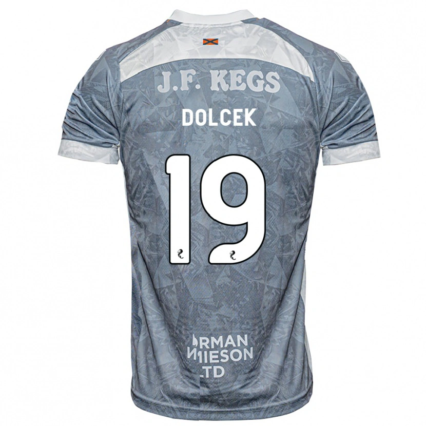 Danxen Męski Ivan Dolcek #19 Jasny Szary Łupek Wyjazdowa Koszulka 2026/27 Koszulki Klubowe