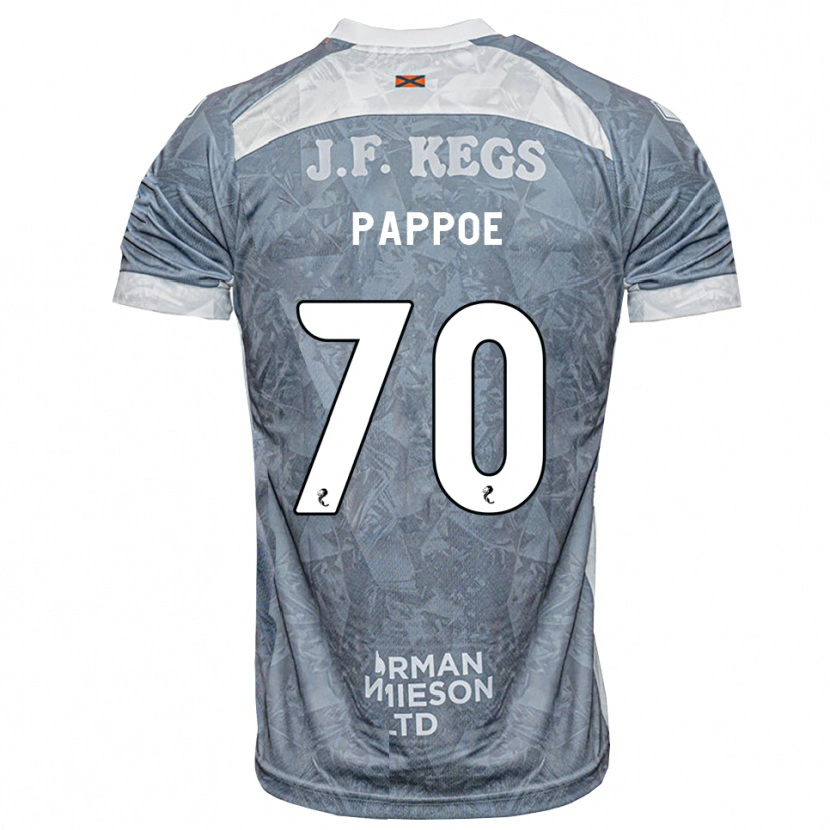 Danxen Męski Isaac Pappoe #70 Jasny Szary Łupek Wyjazdowa Koszulka 2026/27 Koszulki Klubowe