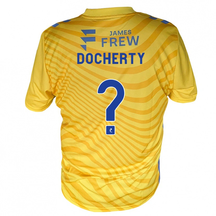Danxen Męski Clare Docherty #0 Królewski Niebieski Żółty Wyjazdowa Koszulka 2026/27 Koszulki Klubowe