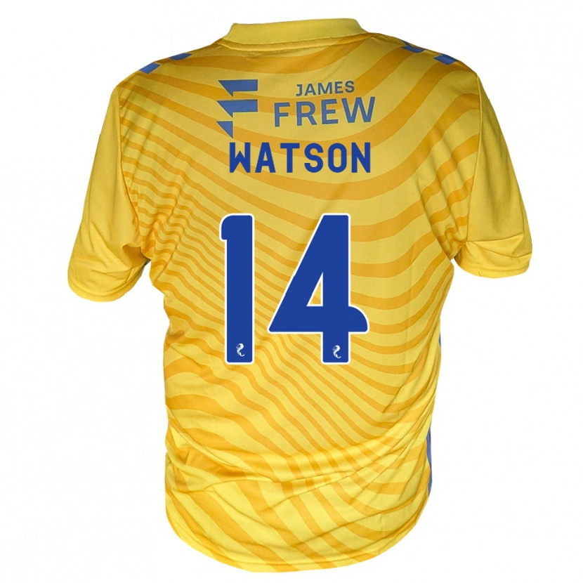 Danxen Męski Craig Watson #14 Królewski Niebieski Żółty Wyjazdowa Koszulka 2026/27 Koszulki Klubowe