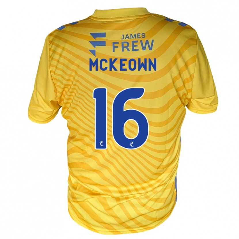 Danxen Męski Shay Mckeown #16 Królewski Niebieski Żółty Wyjazdowa Koszulka 2026/27 Koszulki Klubowe