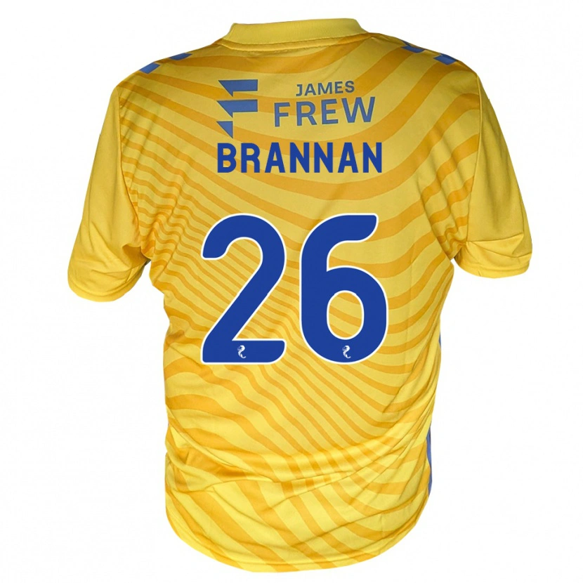 Danxen Męski Ben Brannan #26 Królewski Niebieski Żółty Wyjazdowa Koszulka 2026/27 Koszulki Klubowe