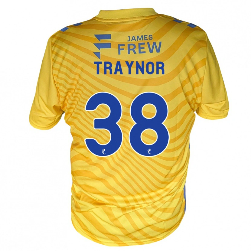 Danxen Męski Archie Traynor #38 Królewski Niebieski Żółty Wyjazdowa Koszulka 2026/27 Koszulki Klubowe