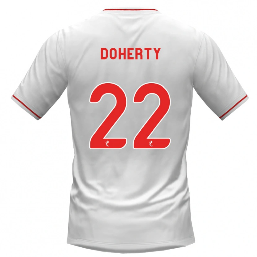 Danxen Męski Jordan Doherty #22 Biały Czerwony Wyjazdowa Koszulka 2026/27 Koszulki Klubowe